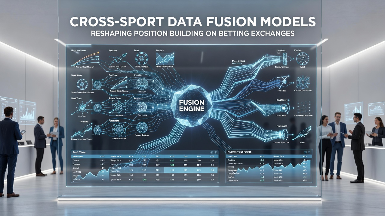 Traders reviewing multi-sport fusion dashboards that display synchronized data streams from several athletic events on betting exchange terminals