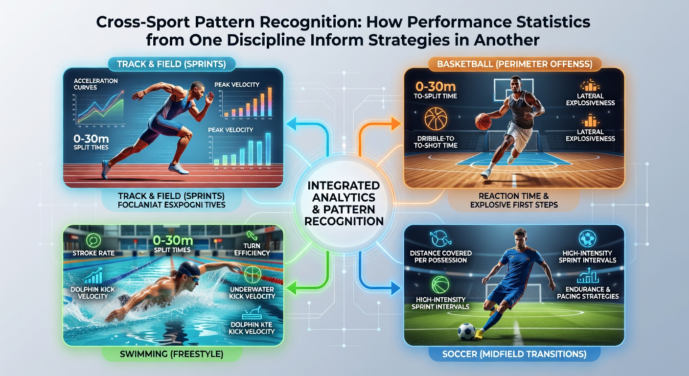 Dashboard showing cross-sport performance metrics and statistical overlays
