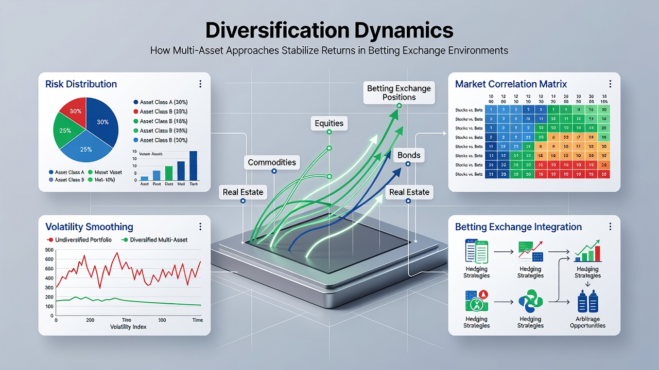 Chart illustrating return stabilization through multi-asset allocation in betting exchange data