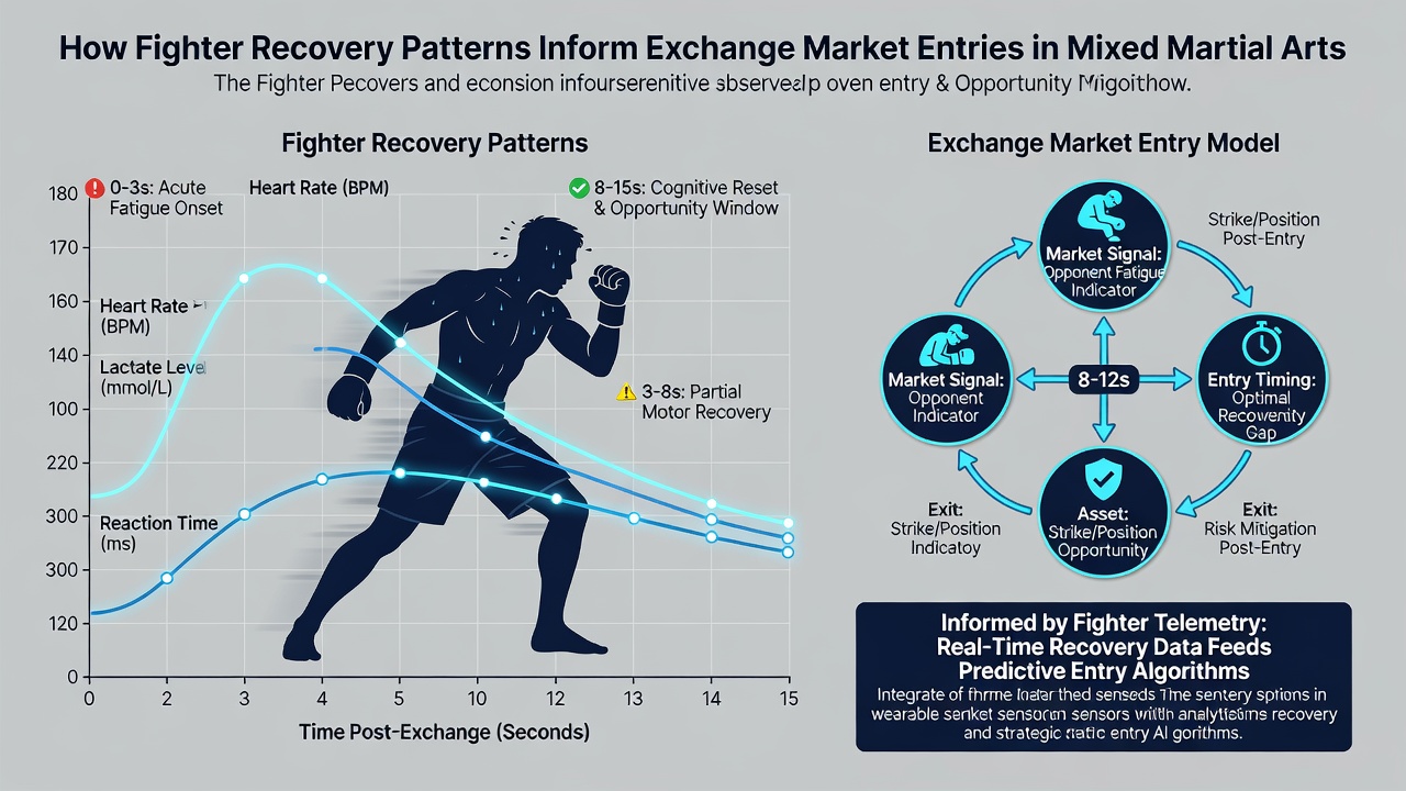 Exchange trading interface displaying MMA fight odds with recovery statistics overlay