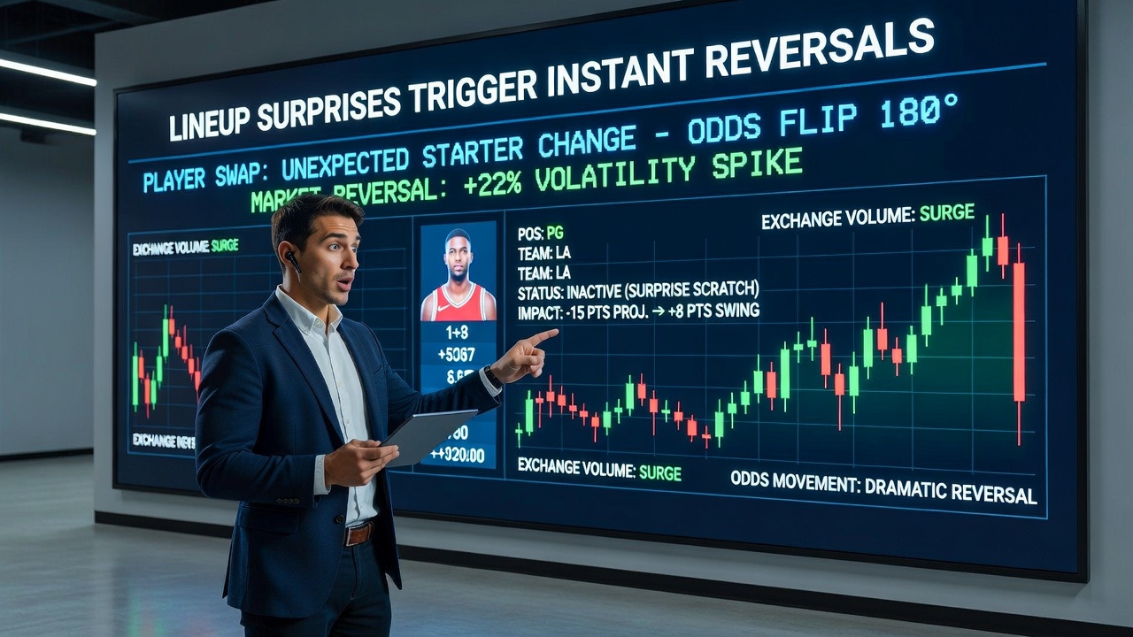 Traders monitoring multiple screens with basketball betting exchange interfaces and live lineup updates