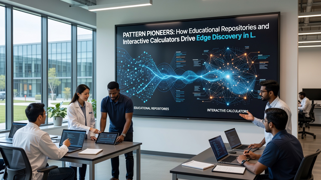 Analysts using interactive calculators alongside repository interfaces to evaluate live data patterns