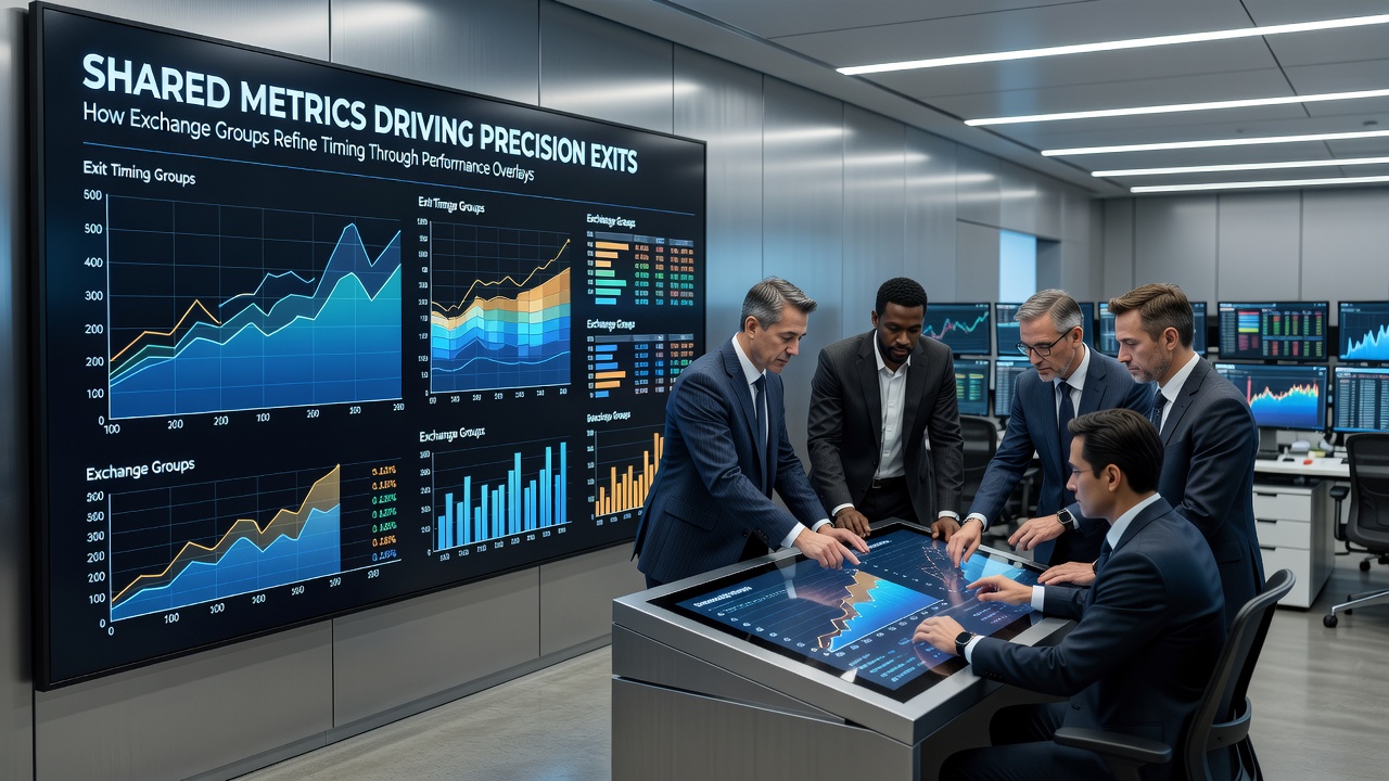 Live trading dashboard displaying integrated performance overlays and group metric alerts